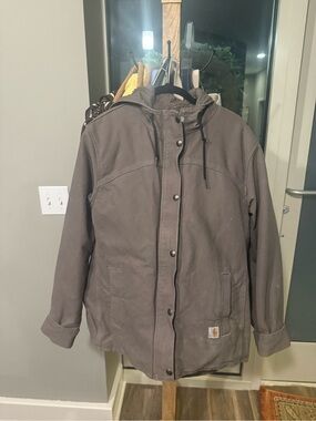 Carhartt Hooded Sherpa-Lined Field Jacket - Gray